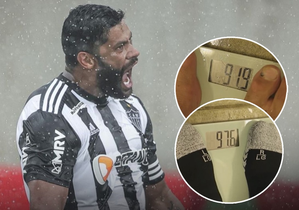 Hulk giảm gần 6 kg sau một trận đấu