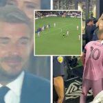 Messi lập siêu phẩm, Beckham lộ biểu cảm xúc động