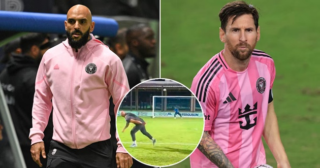 Vệ sĩ của Messi gây bão mạng với siêu phẩm vô lê