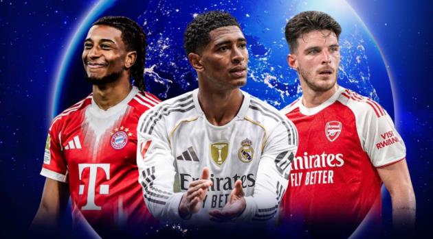 Bảng xếp hạng châu Âu theo điểm/trận: Bayern áp đảo, Arsenal top 4