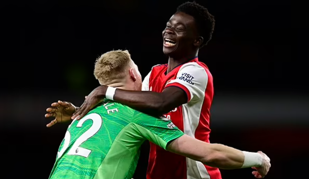 “Chúng tôi rất vui khi Ramsdale và Saka không thi đấu vào ngày mai”