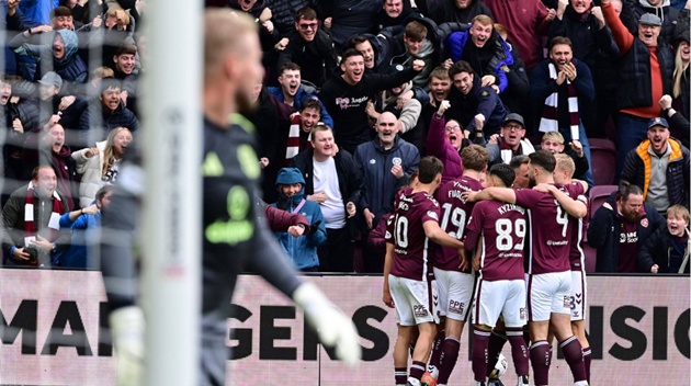 Hearts thắng 12/14 trận, thách thức 40 năm thống trị của Glasgow