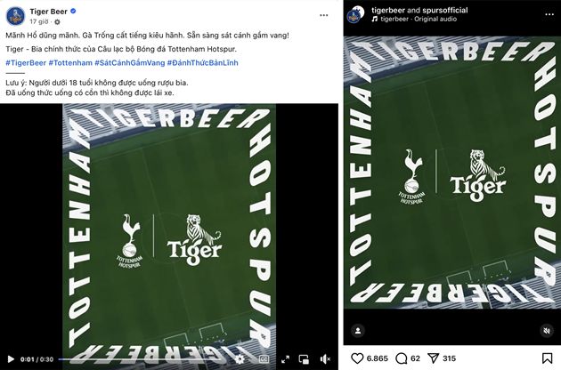 Tiger Beer và cú bắt tay “khuấy đảo” cộng đồng bóng đá cùng CLB Tottenham Hotspur